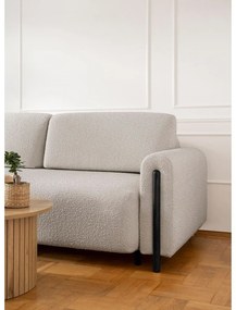 Сиво-бежов сгъваем/с място за съхранение диван от прежда с примки от букле 244 cm Arcadova – ELTAP