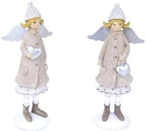 Комплект от 2 коледни фигурки на херувимчета - Ego Dekor