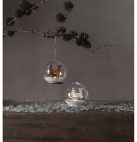 Коледна висяща LED светлинна декорация , ø 8 см Fauna - Star Trading