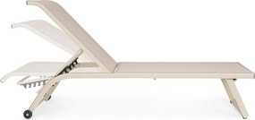 Градински шезлонг метален в естествен цвят Taylor – Bizzotto