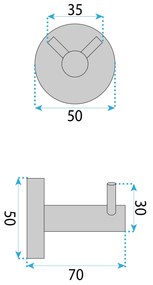 Закачалка за баня 5605 Leo Brush Gold
