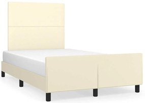 3270550 vidaXL Рамка за легло без матрак, кремава, 120x190 см, изкуствена кожа