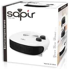 Вентилаторна печка Sapir SP-1970-Q, 3 степени, 2000W, Регулируем термостат, Бял