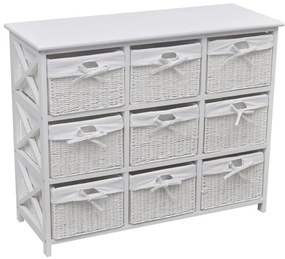 242433 vidaXL Шкаф за съхранение, бял