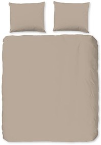 Кафяво двойно удължено фланелено спално бельо 200x220 cm – Good Morning