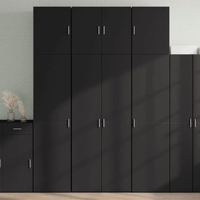 Sonata H Висок шкаф, черен, 80x42,5x249 см, инженерно дърво