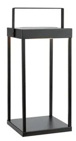 Черен екстериорен LED фенер със соларен панел с USB (височина 42 cm) Pure – Markslöjd