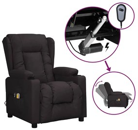 3098808 vidaXL Електрически масажен стол, черен, изкуствена кожа