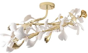 Zuma Line MX2858-6-EGN - Плафонен полилей LEAF 6xG9/42W/230V златен