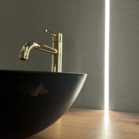 Умивалник за плот Rea Stella Black Marble Brush