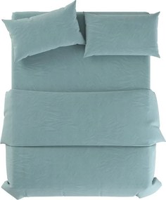 Светлосиньо двойно ленено спално бельо 200x200 cm Aqua – Native Natural