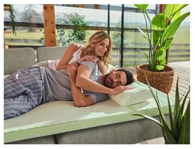 Топ матрак Dormeo Нейчър Алое Вера II D110081456, 5см, 140х200см, 3D пяна Orthocell, CleanEffect, AirX System, Нехлъзгащ се, Бял/зелен