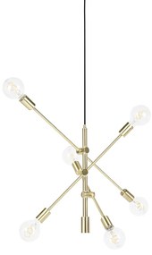 Висяща лампа в стил арт деко месинг 6-светлина - Сидни