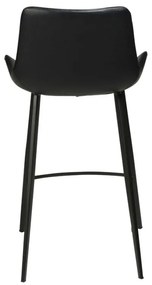 Бар стол от черна изкуствена кожа Hype - DAN-FORM Denmark