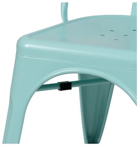 Тюркоазени метални трапезни столове в комплект от 2 бр. – Ixia