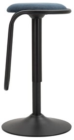 Тапициран бар стол с регулируема височина в петролен цвят/черен (височина на седалката 61 cm) Destiny – Mauro Ferretti