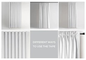 Бяло dimout перде 140x245 cm Pleat – Restilo