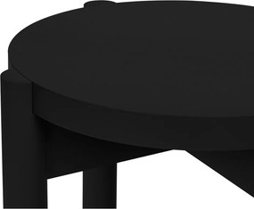 Черен стол от масивен бук Hopp – noo.ma