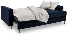 Син кадифен разтегателен диван Santo - Milo Casa