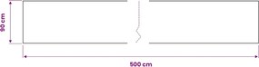 Самозалепващо фолио за мебели, бяло, 500х90 см, PVC