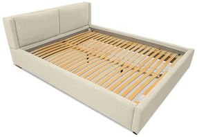Бежово тапицирано двойно легло с включена подматрачна рамка 140x200 cm Dreamer – Scandic