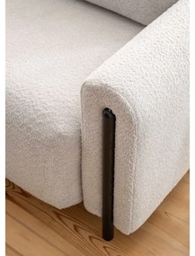 Бежов сгъваем/с място за съхранение диван от прежда с примки от букле 244 cm Arcadova – ELTAP