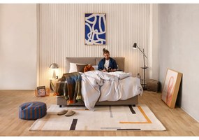 Двойно тапицирано кафяво-сиво легло с място за съхранение и включена подматрачна рамка 180x200 cm Myra Pillow – Bonami Selection