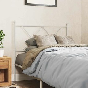 376579 vidaXL Метална резервна табла за легло, бяла, 90 см