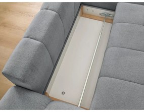 Тъмносив шенилов сгъваем/с място за съхранение ъглов диван (десен ъгъл) Everest – Bobochic Paris