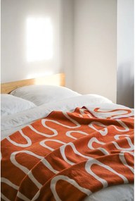 Оранжево одеяло 150x200 cm Swirl – noo.ma