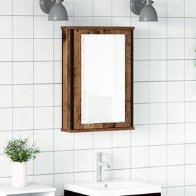 862229 vidaXL Огледален шкаф за баня от старо дърво 42x12x60 cm