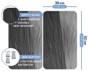 Комплект от 2 стъклени аспиратора с, 52 x 30 cm Slate - Wenko