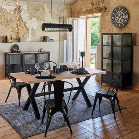 Трапезен стол atmosphera Niko, Метал - Черен