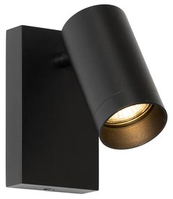 Модерна стенна лампа черна регулируема с превключвател - Jeana Luxe