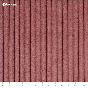 Розов сгъваем/с място за съхранение ъглов диван от рипсено кадифе Voltaire – Bobochic Paris