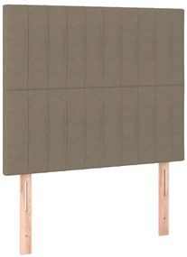 3116564 vidaXL Горни табли за легло, 2 бр, таупе, 100x5x78/88 см, плат