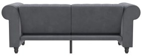 Тъмносив кадифен разтегателен диван 236 cm Felix – Støraa