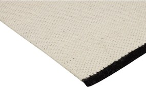 Бежов ръчно изработен вълнен килим 140x200 cm Mavi – noo.ma