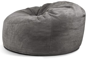 Тъмносив пуф от рипсено кадифе Om 135 – SLOWDOWN