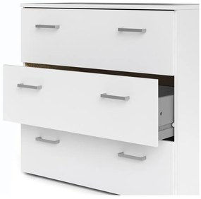 Бял нисък скрин 74x70 cm Space – Tvilum