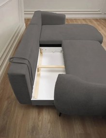 Ъглов диван Тери Мини-сив-десен