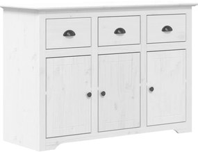 355065 vidaXL Сайдборд BODO, бял, 115,5x44x80 см, бор масив