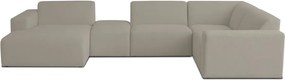 Светлокафяв ъглов диван от букле ("U" форма) Roxy – Scandic