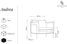 Бежов фотьойл Andrea - Interieurs 86