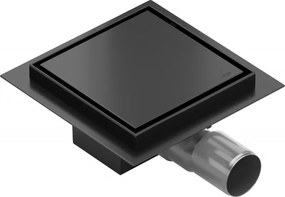 Mexen Flat-Q M13 квадратен подов сифон 15 x 15 см, черен - 1710015