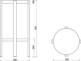 Червен стоманен бар стол (височина на седалката 75 cm) Doon – noo.ma