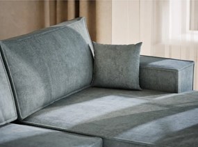 Светлосин шенилов сгъваем/с място за съхранение ъглов диван (U форма) Kyoto – Maison de Rêve