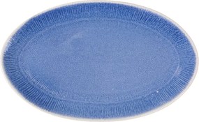 Плато овал LA MEDITERRANEA Calobra Blue, 34x21 cm, порцелан