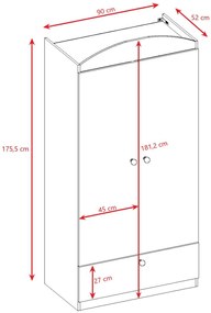 Гардероб Babydreams Cartoon-Leuko- Baby Dino