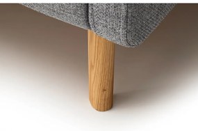 Сиво двойно легло 140x200 cm тапицирано с място за съхранение с включена подматрачна рамка Lotte – Meise Möbel